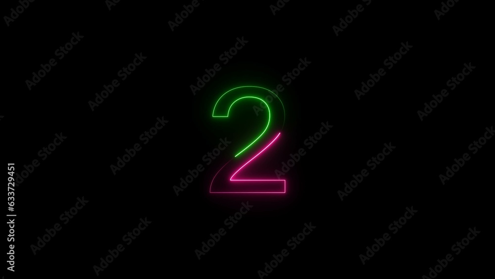 abstract neon countdown number illustration background abstract neon countdown number illustration background