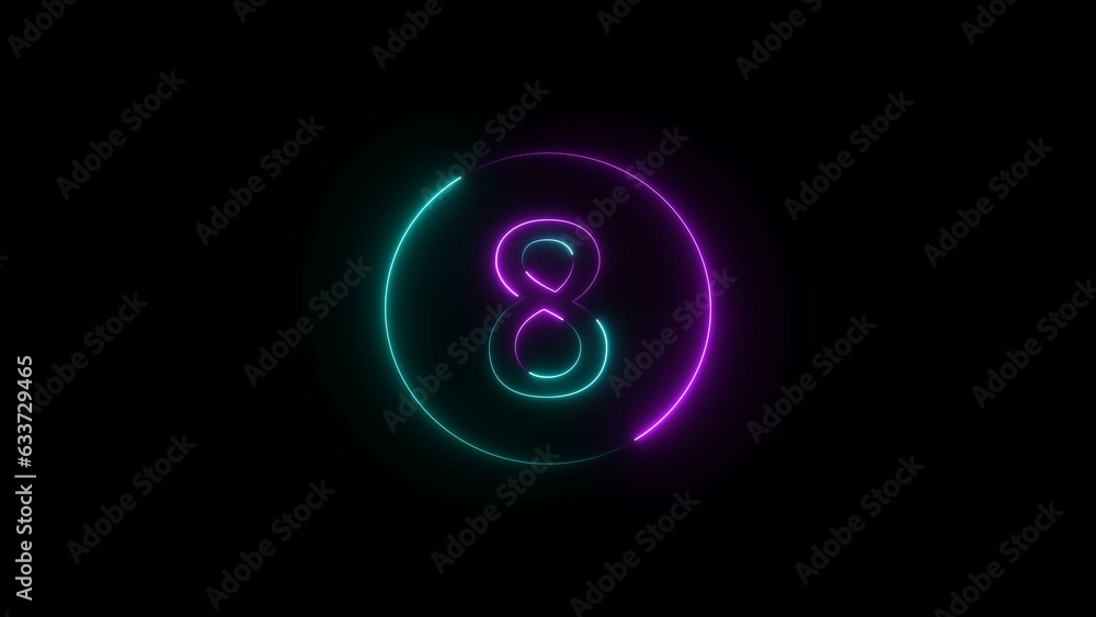 abstract neon countdown number illustration background abstract neon countdown number illustration background