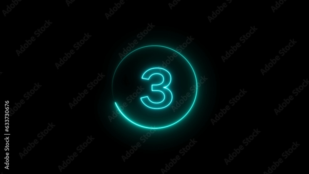 abstract glowing neon count down number illustration background abstract glowing neon count down number illustration background