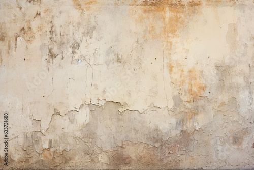 Stucco Wall Texture with Grunge Effect for Rustic Background and Copy Space. Generative AI