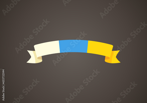 Ribbon with flag of Canary Islands