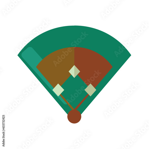 Baseball diamond icon clipart avatar logotype isolated vector illustration