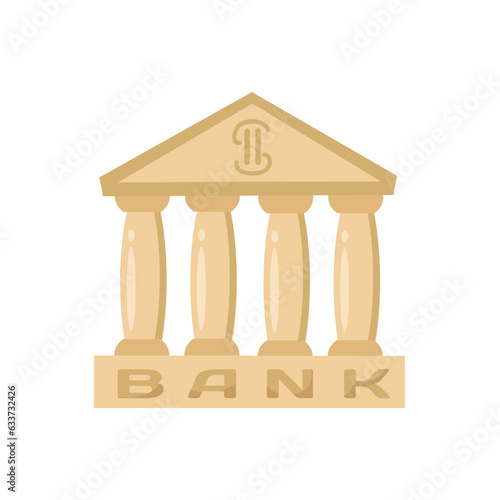 Bank building icon clipart avatar logotype isolated vector illustration