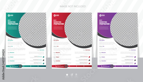 Flyer newest trendy creative webinar corporate multipurpose minimal official business advertising magazine poster flyer with creative corporate trendy geometric shape template print design