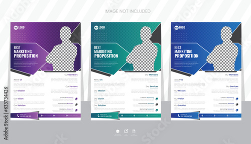 Flyer newest trendy creative webinar corporate multipurpose minimal official business advertising magazine poster flyer with creative corporate trendy geometric shape template print design