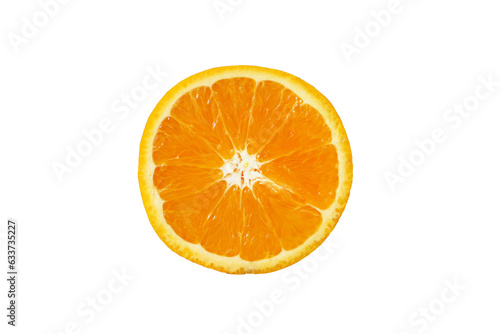orange slice in white background
