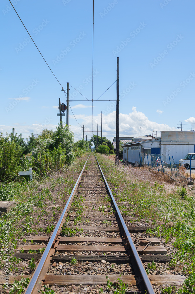 A small unmanned station in a rural village in Japan A small unmanned station in a rural village in Japan