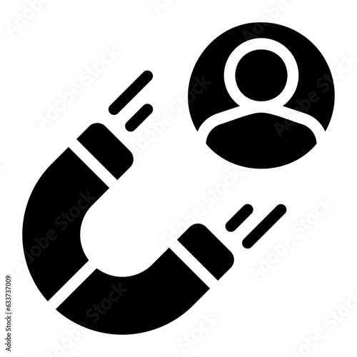 magnet glyph icon