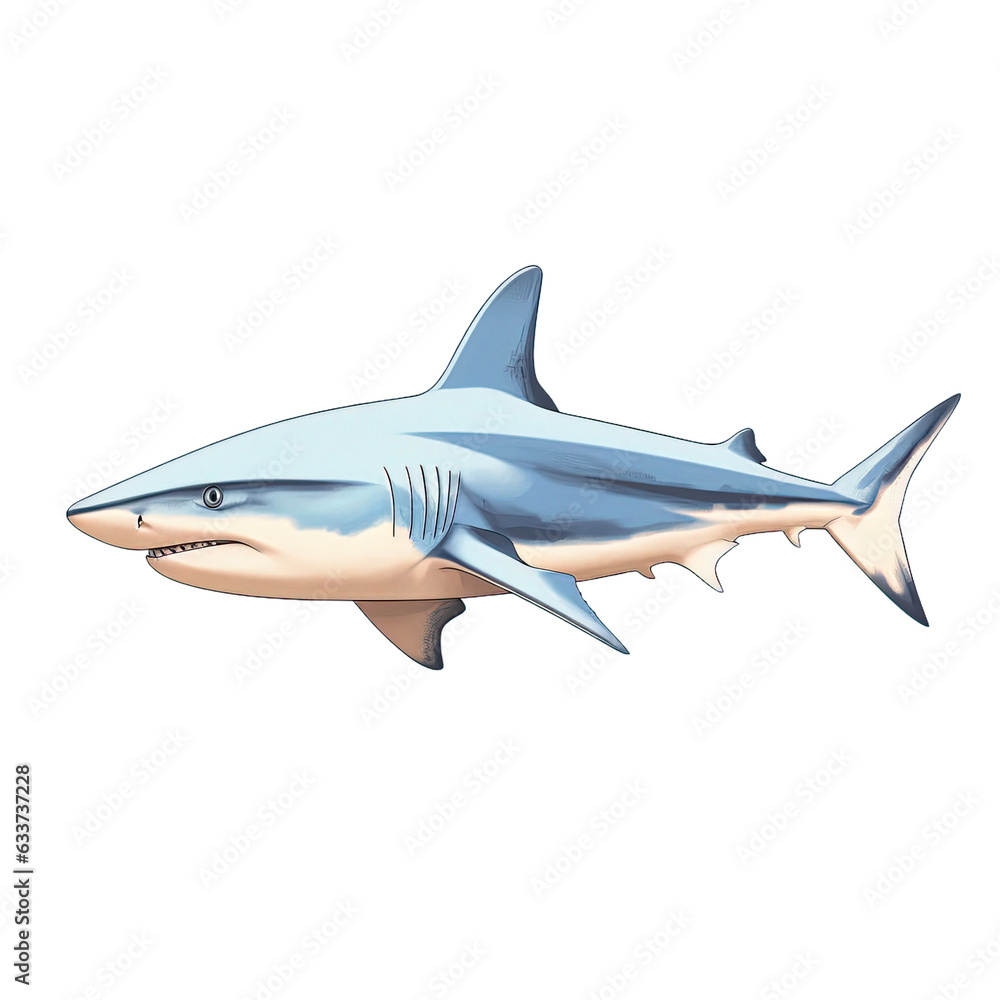 Obraz premium Shark color blue