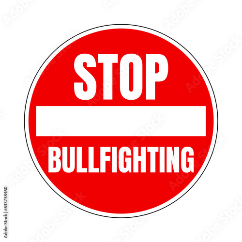 Stop bullfighting symbol icon 