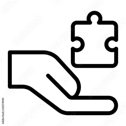 puzzle line icon