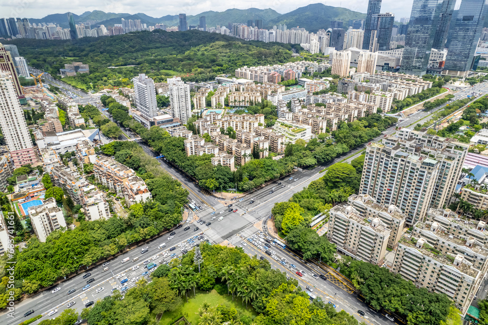 A real estate community next to Shenzhen Central Park