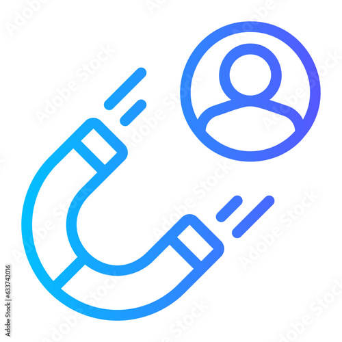 magnet gradient icon