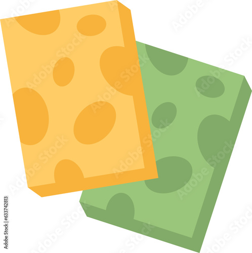 Simple Cleaner Sponge Illustration