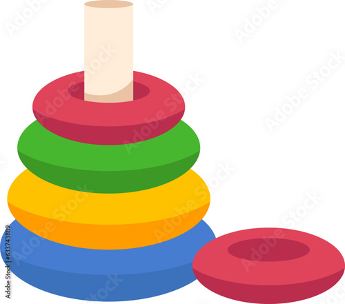 Cute Ring Stacker Toy Illustration