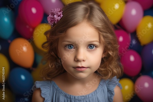 child with balloons
