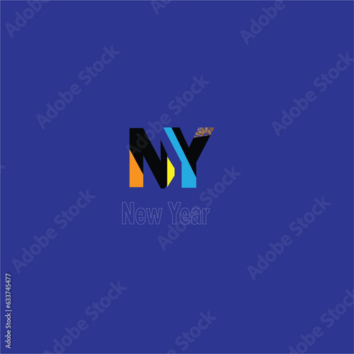 N Y New year logo and design for young generation