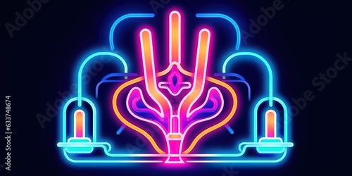 Neon abstract background