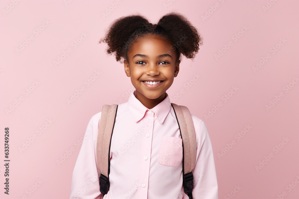 Generative ai collage photo of schoolkid having schoolbag purchase on season school discounts Generative ai collage photo of schoolkid having schoolbag purchase on season school discounts