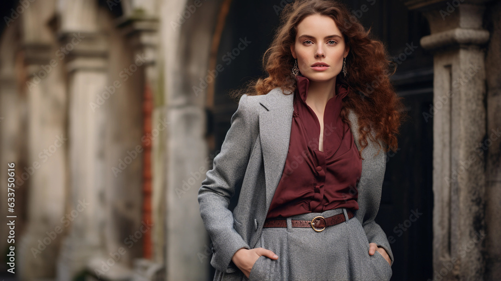 Fototapeta premium A Model's Urban Street Poses