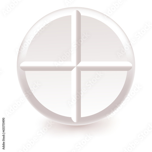 Pill vector illustration. One pill on white background