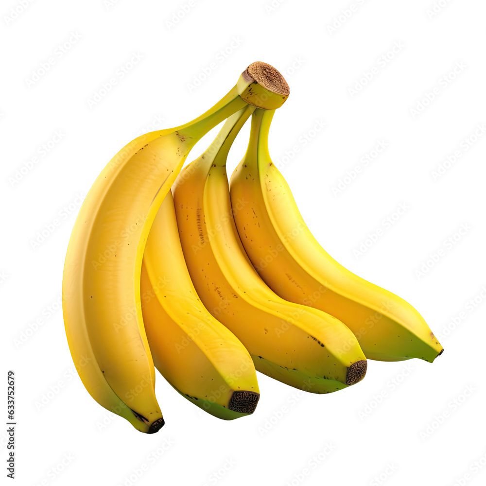 transparent background with isolated bananas