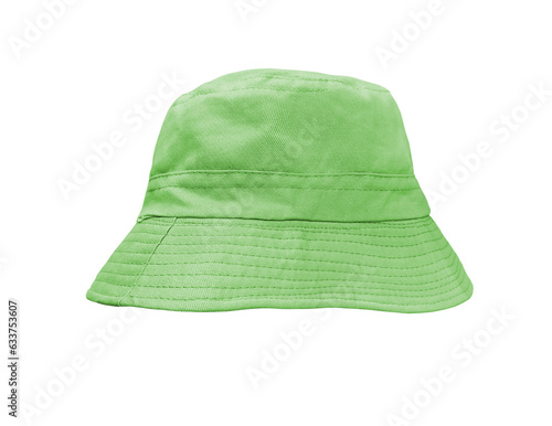 Green bucket hat isolated PNG transparent