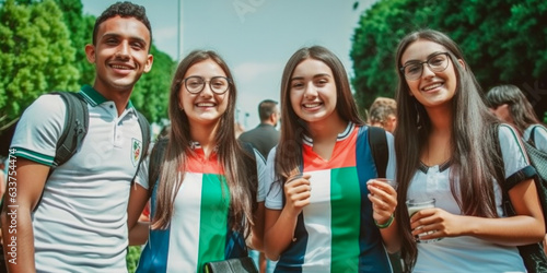 Italian fans happy with the flag - Generative AI