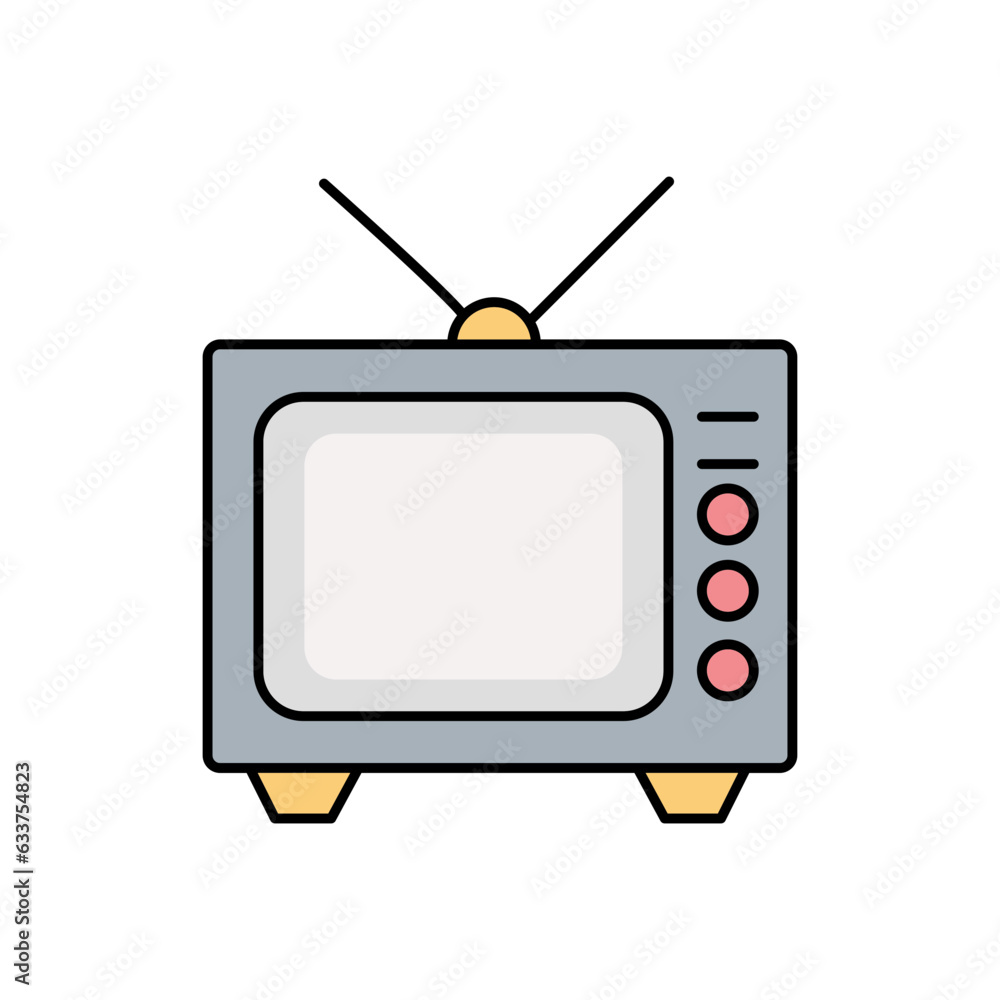 Old tv vector icon which can easily modify or edit
Old tv vector icon which can easily modify or edit