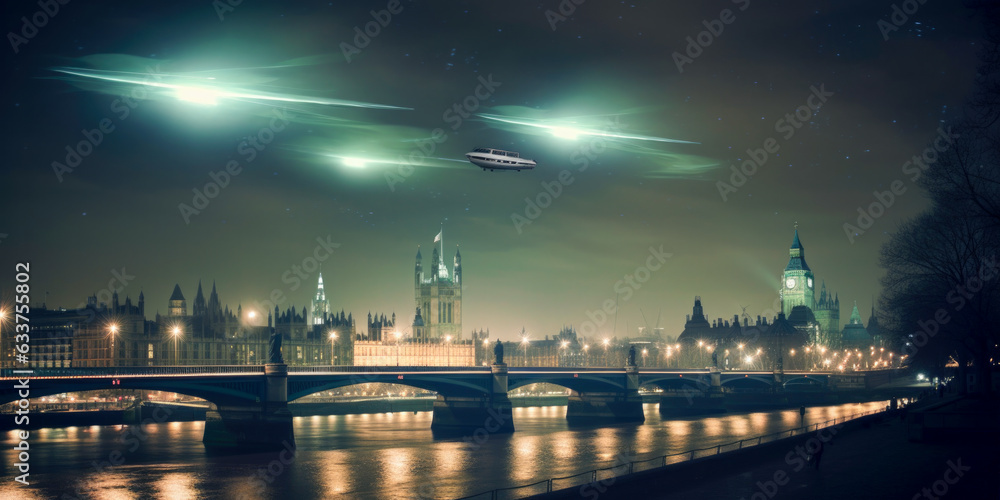 UFO over London - Generative AI