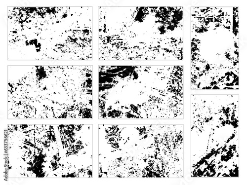 Wallpaper Mural Dust and scratches Set of White Grainy Texture Isolated On Black Background. Dust Overlay Texture. Noise Particles. Rough Grunge Shabby Scratched Torn Dust Texture. Distressed Overlay Surface texture	 Torontodigital.ca