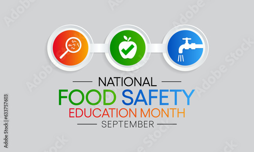 National Food safety education month observed each during September. Vector illustration