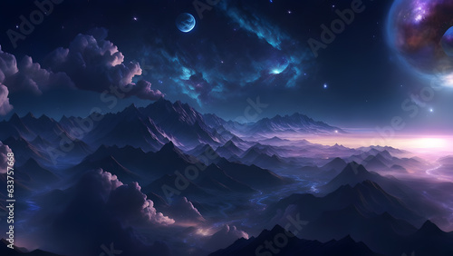 Night Sky  Illustration by Generative Ai