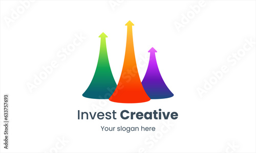 Financial Investment Logo, representing trading and financial growth in a creative way suitable for your graphic needs.