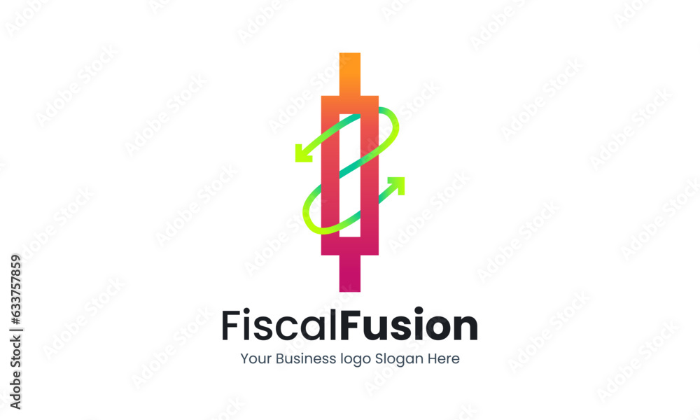 Obraz premium Financial Investment Logo, representing trading and financial growth in a creative way suitable for your graphic needs.