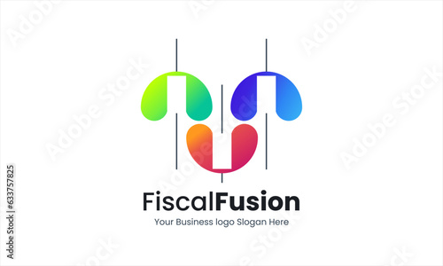 Financial Investment Logo, representing trading and financial growth in a creative way suitable for your graphic needs.