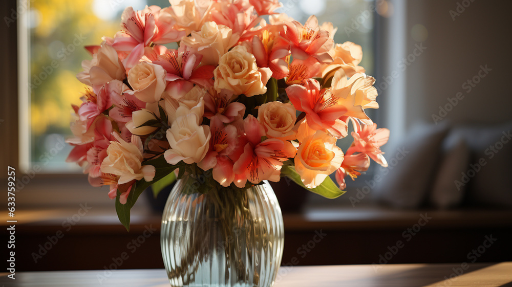 bouquet of beautiful flowers in vase bouquet of beautiful flowers in vase