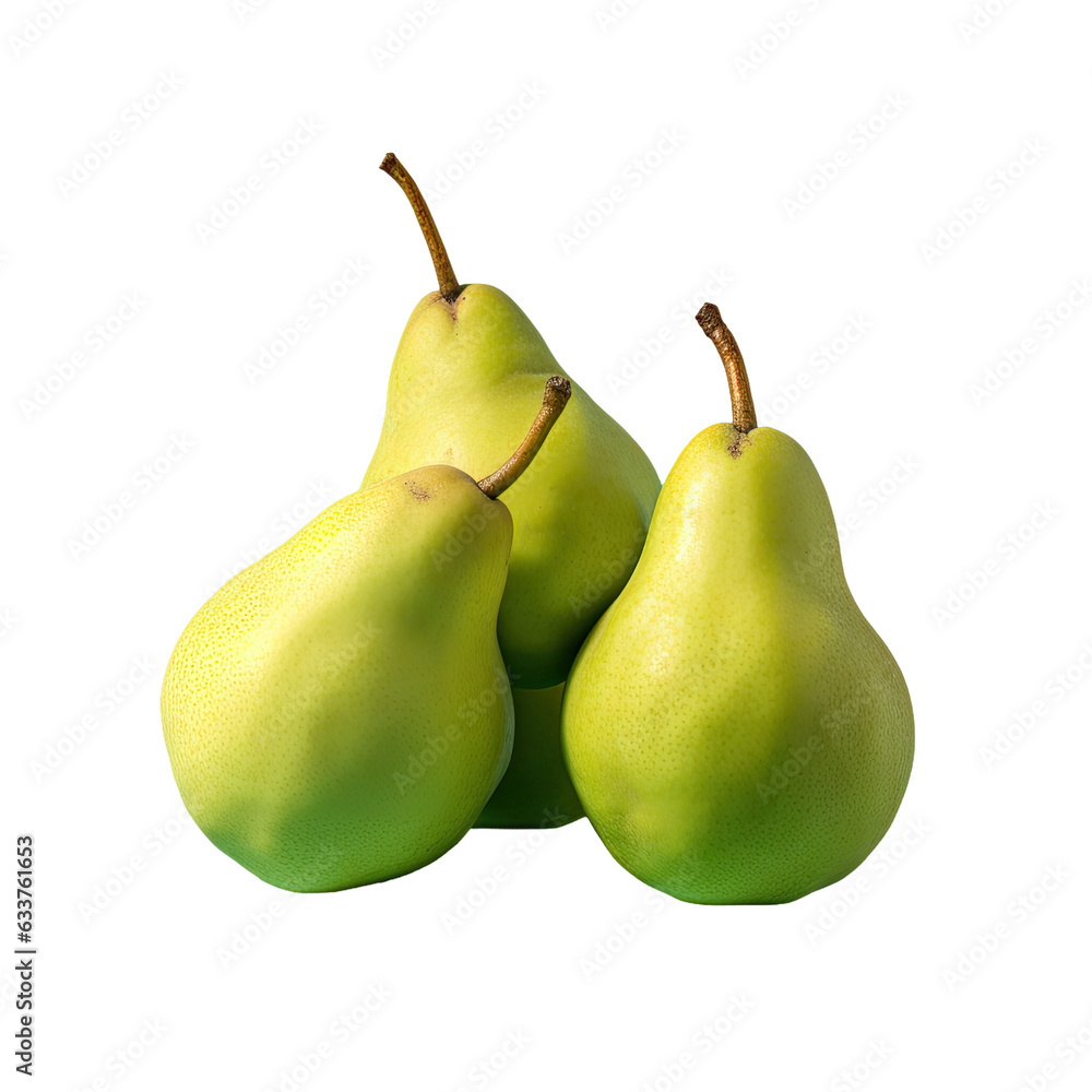 transparent background studio photo of fresh green pears transparent background studio photo of fresh green pears