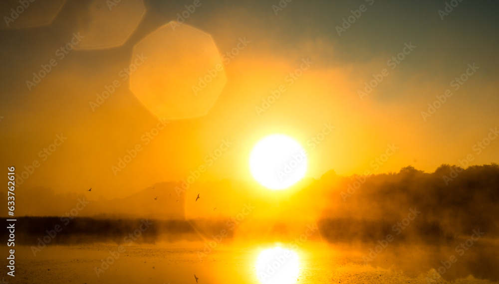 Fototapeta premium sunrise over the river