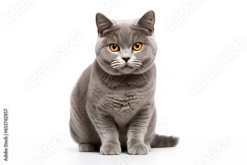 Scottish Straight cat isolated on white background