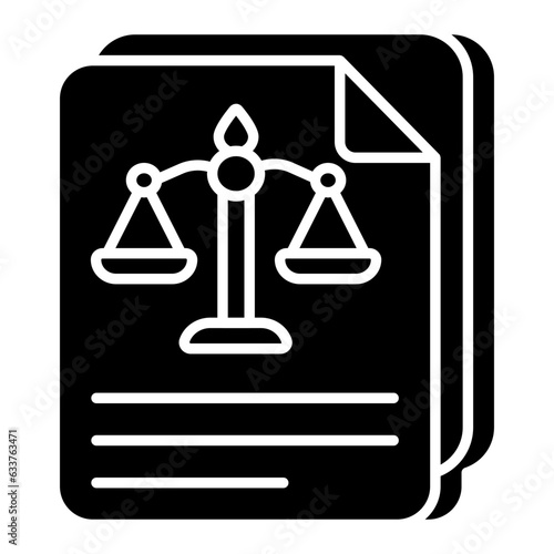 Trendy vector design of law document 