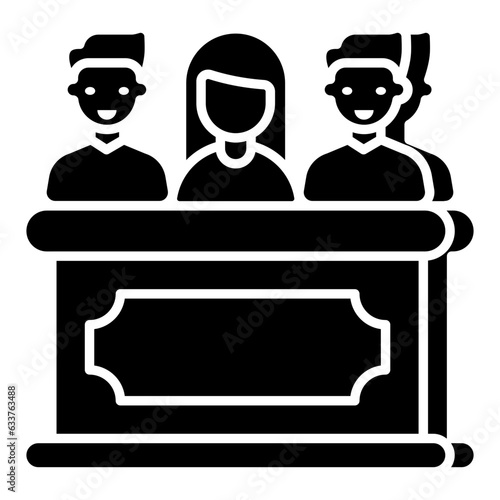 Unique design icon of judge panel 