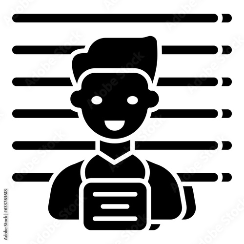 Unique design icon of prisoner 