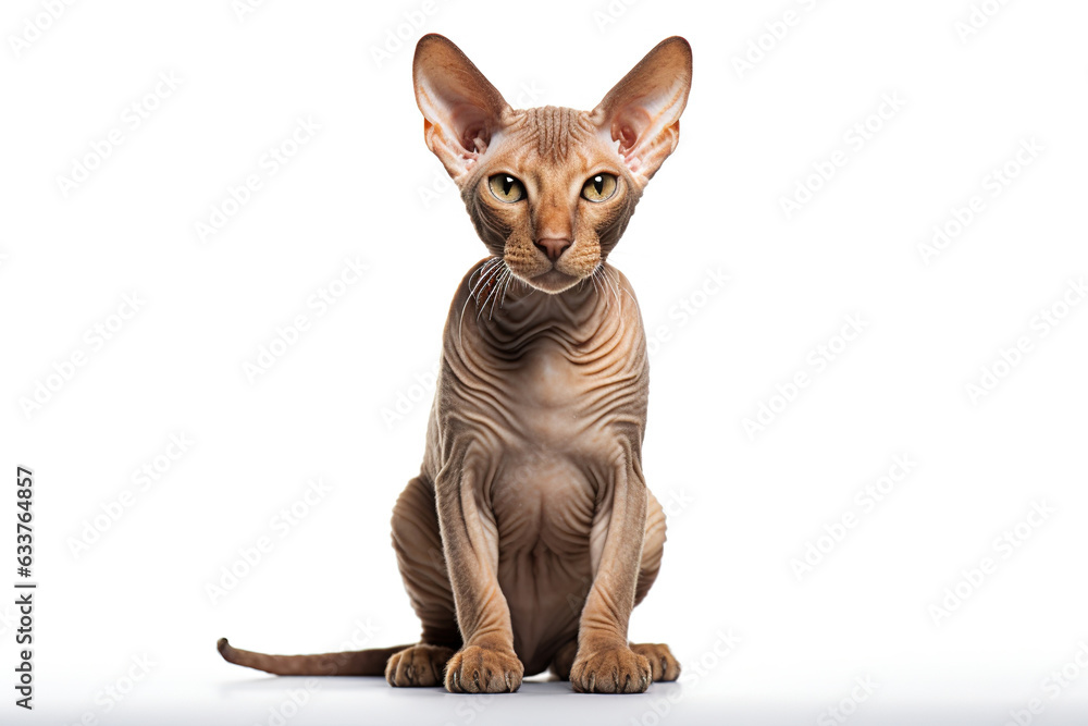 Peterbald cat isolated on white background