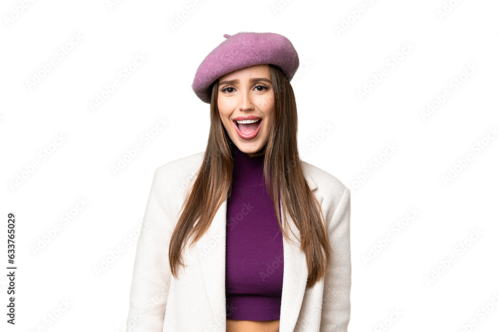 Young beautiful woman over isolated chroma key background with surprise facial expression Young beautiful woman over isolated chroma key background with surprise facial expression