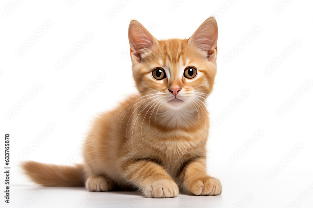 Munchkin cat isolated on white background Munchkin cat isolated on white background