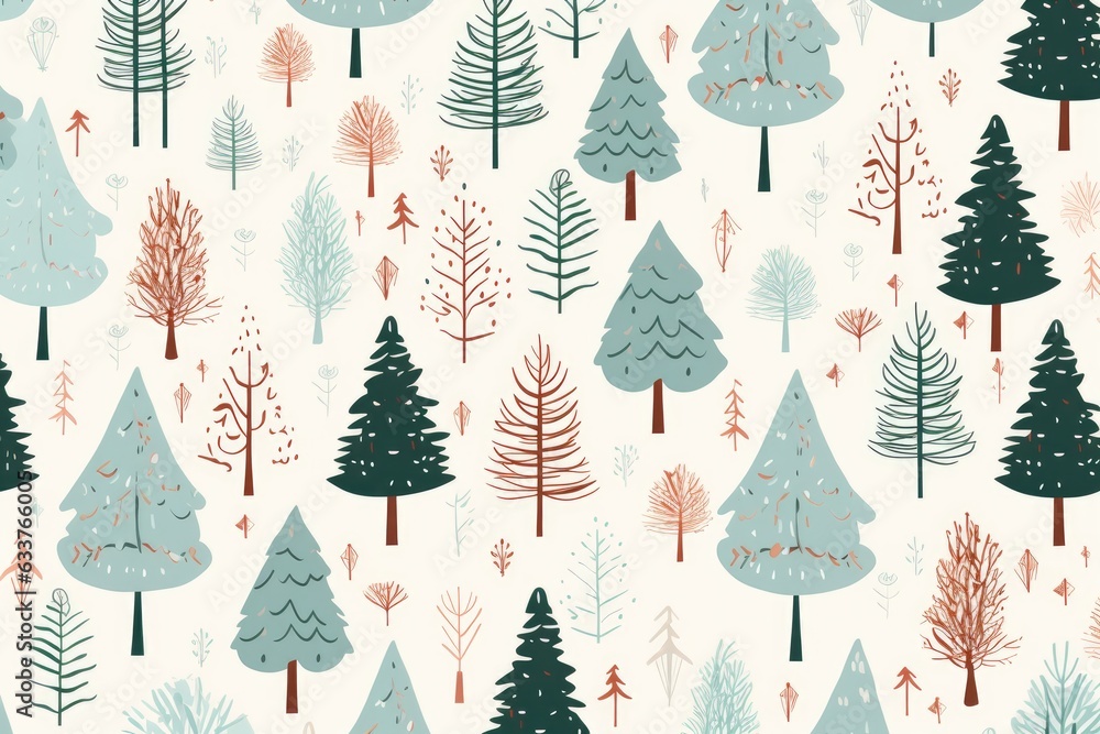 Christmas seamless pattern for fabric texture or wrapping paper.
