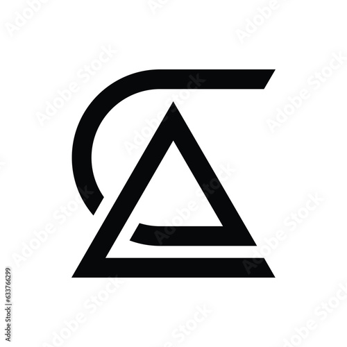 CA or AC letter mark abstract vector logo design - icon design 