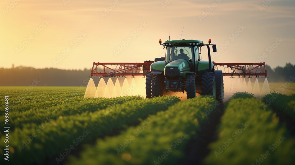 Fototapeta premium The Combine Harvester's Artistry Amidst Bountiful Fields