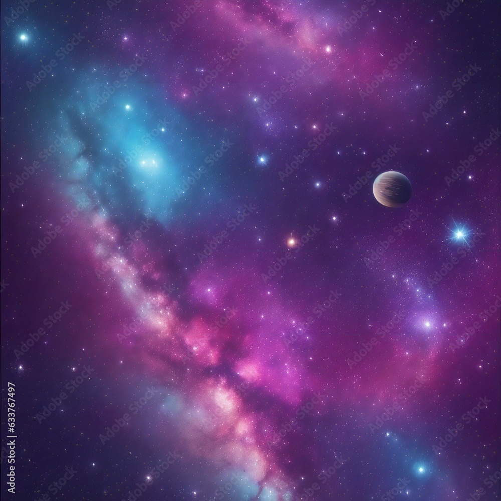 planet in space pattern design